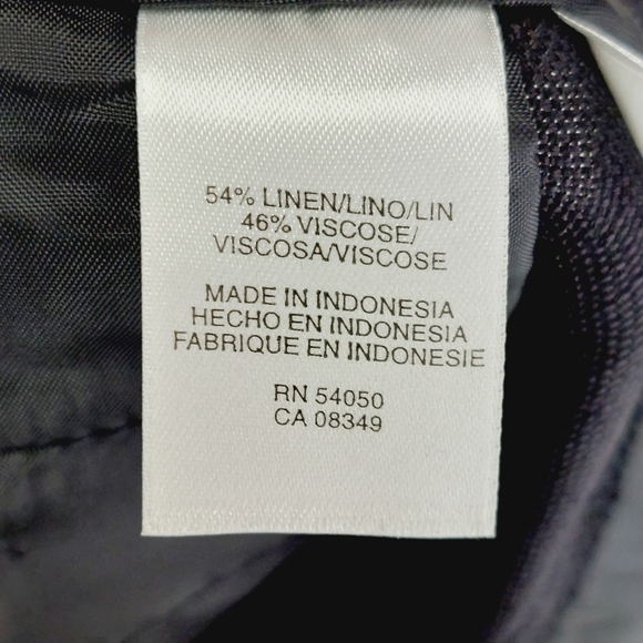 New Jones New York Slim Fit Black Pockets Linen Blend Career Capri Pants P6208 - Picture 8 of 9